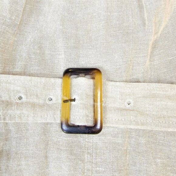 NWOT Tahari 100% Linen Sleeveless Belted Dress with Pockets Size 4 - Picture 7 of 16